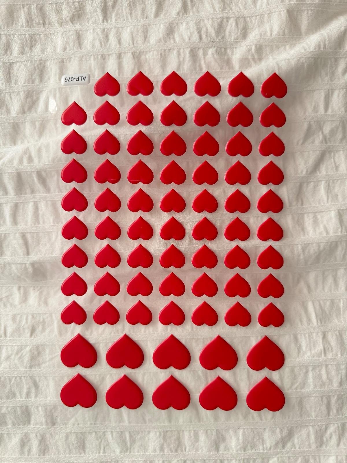 Kalp Kabartmalı Büyük Sticker Set