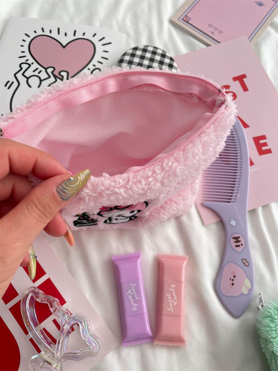 Kawaii Animal Pembe Peluş Çanta