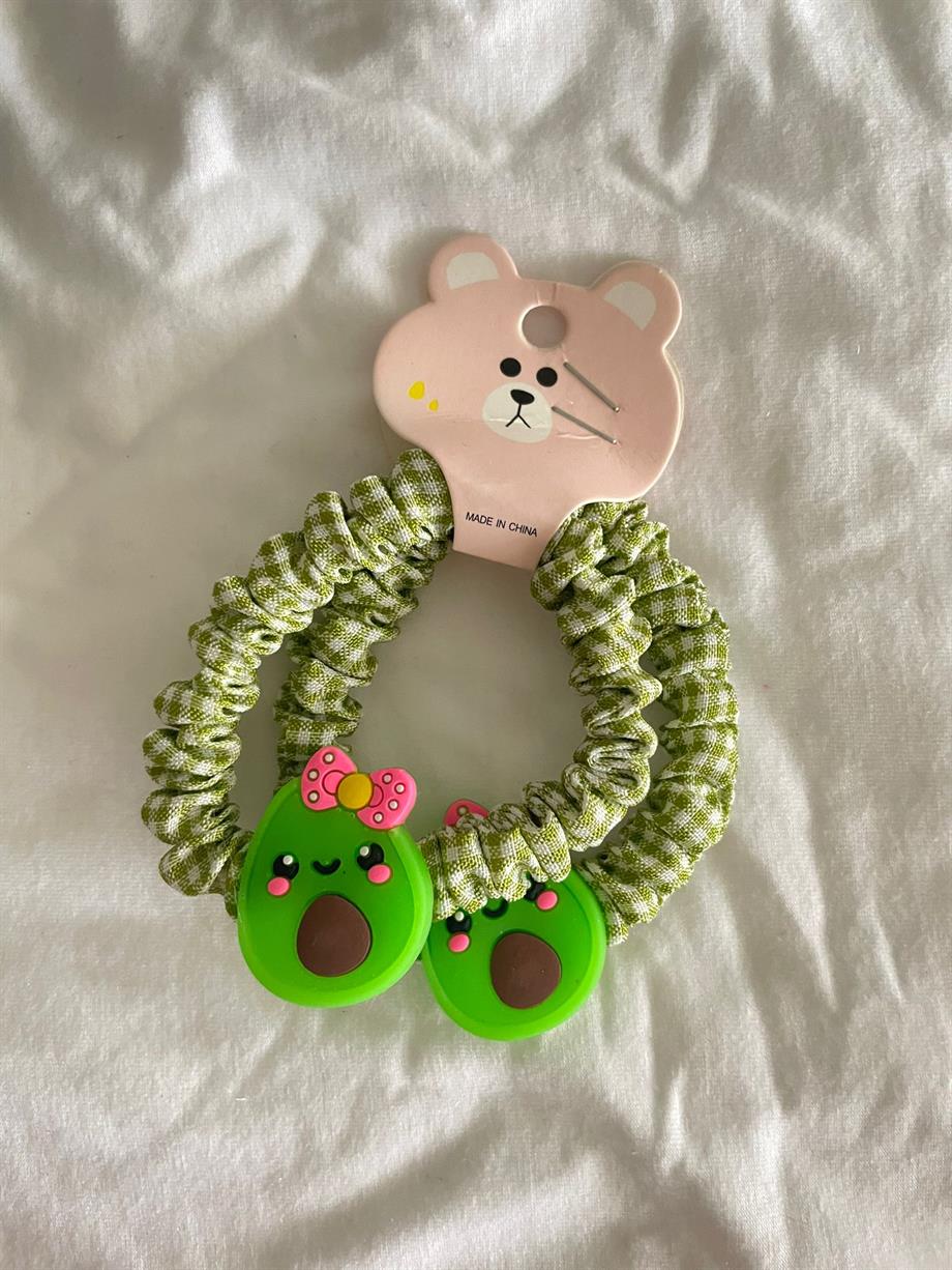 Kawaii Avokado 2li Lastik Toka Seti