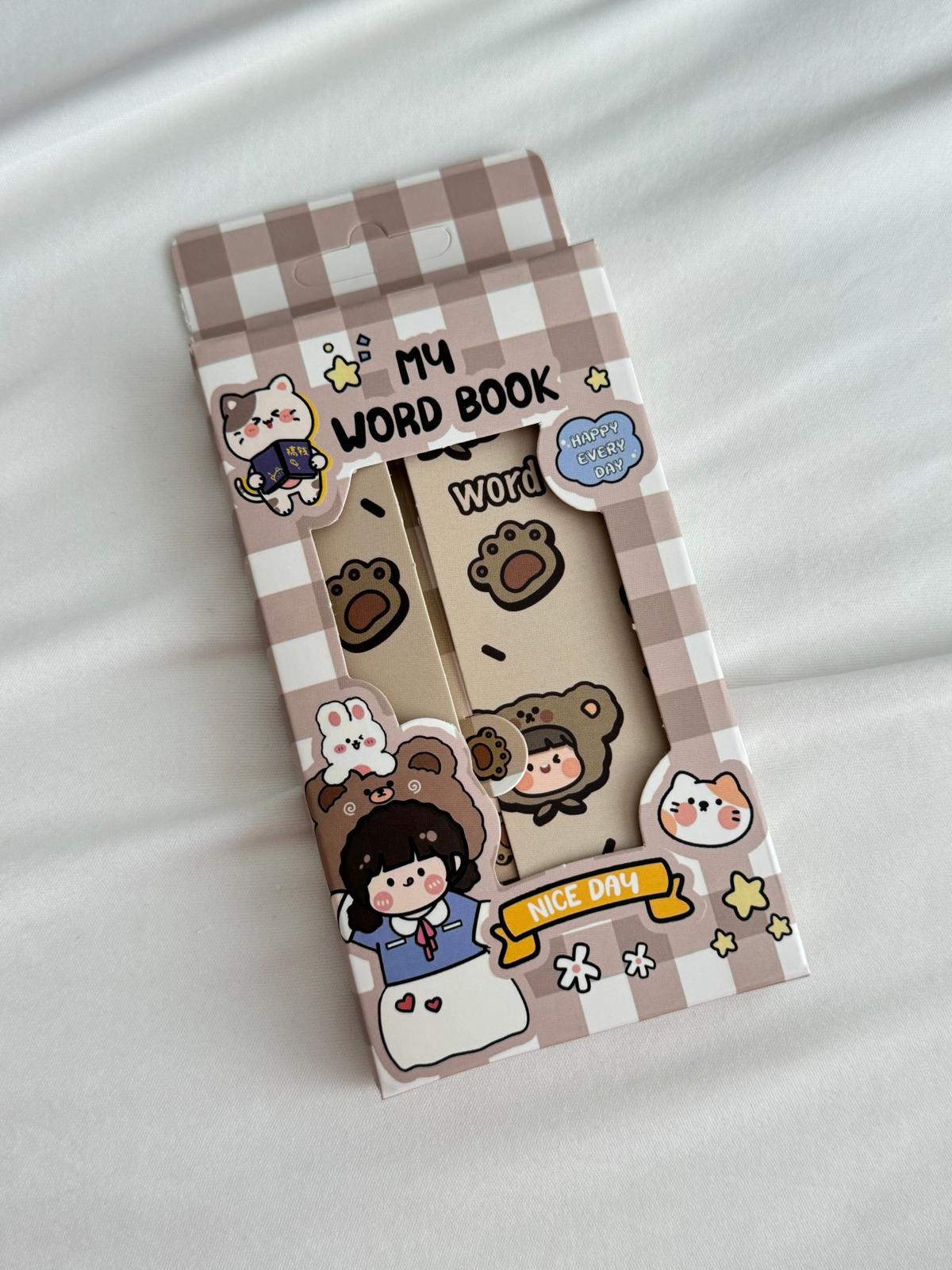 Kawaii Bear Word Book / Kelime Çalışma Defteri