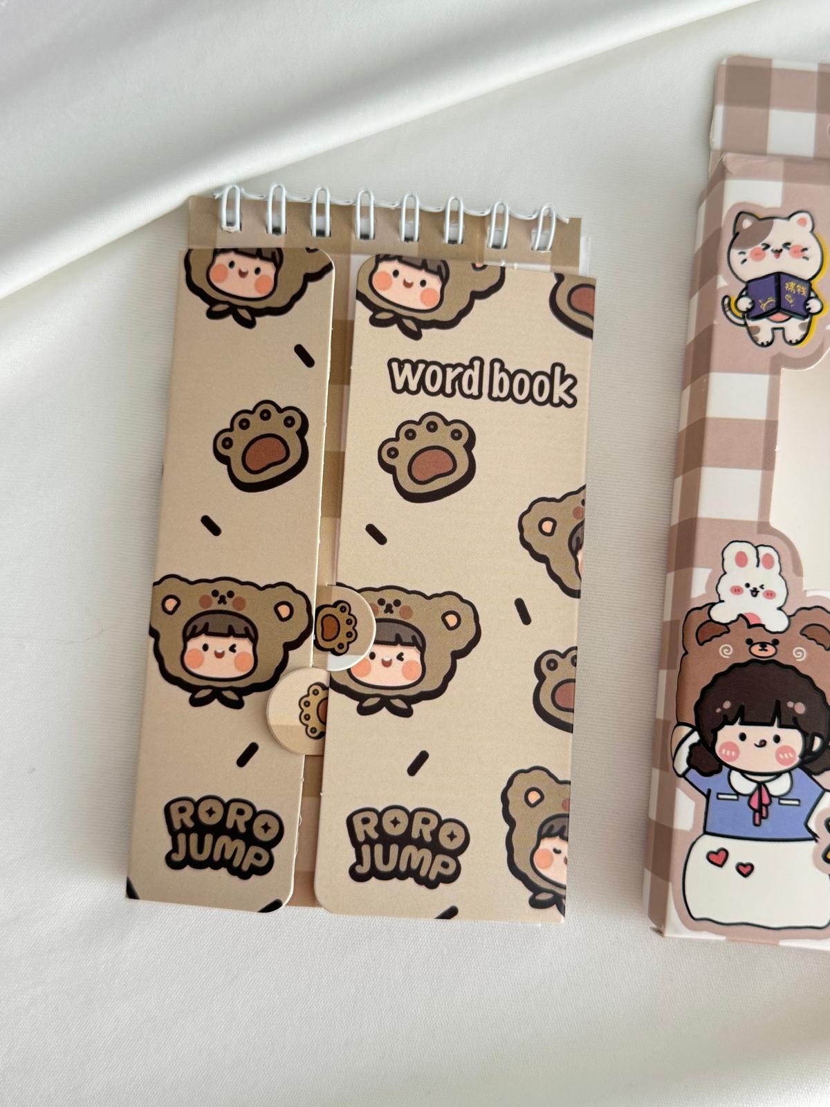 Kawaii Bear Word Book / Kelime Çalışma Defteri