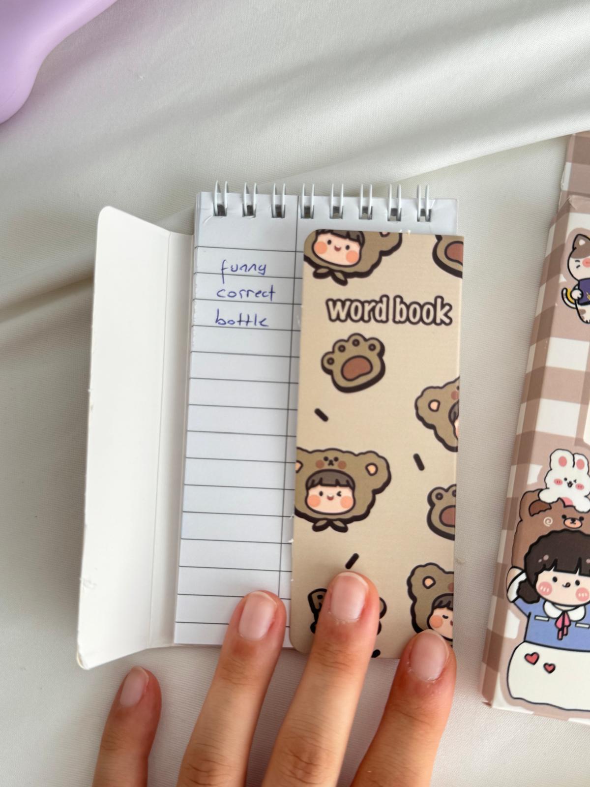 Kawaii Bear Word Book / Kelime Çalışma Defteri