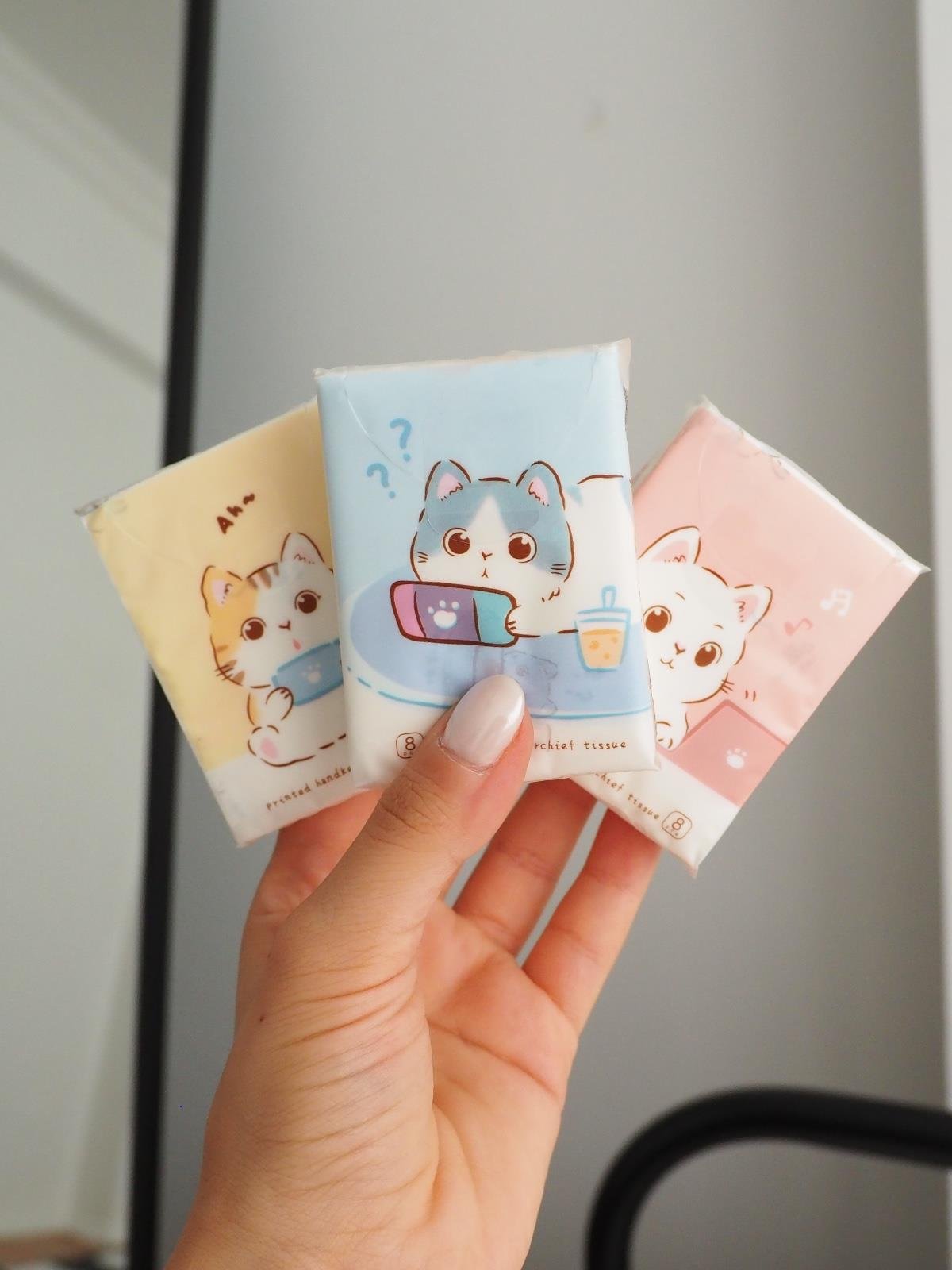 Kawaii Cat Desenli Peçete 9lu Paket