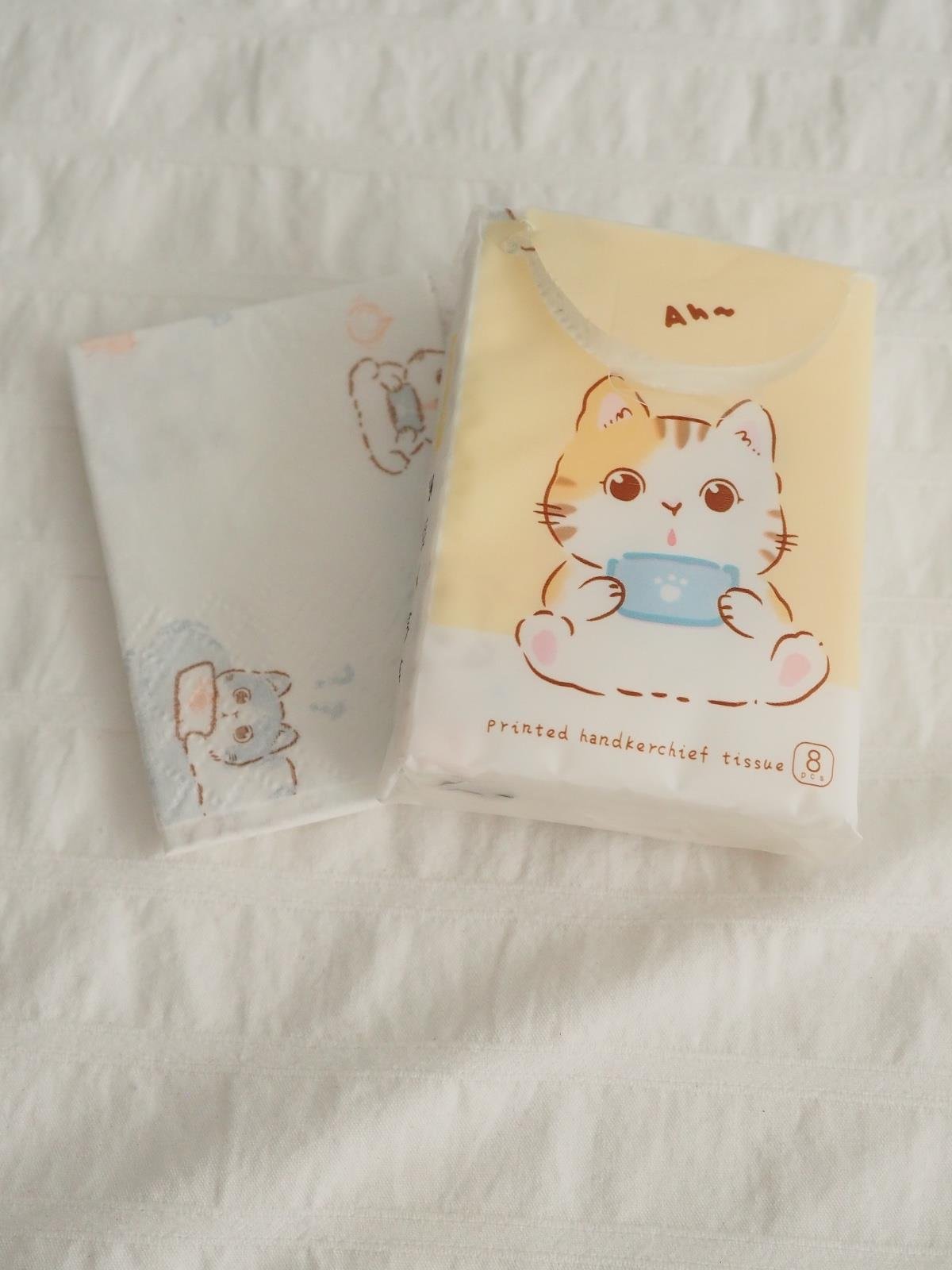 Kawaii Cat Desenli Peçete 9lu Paket