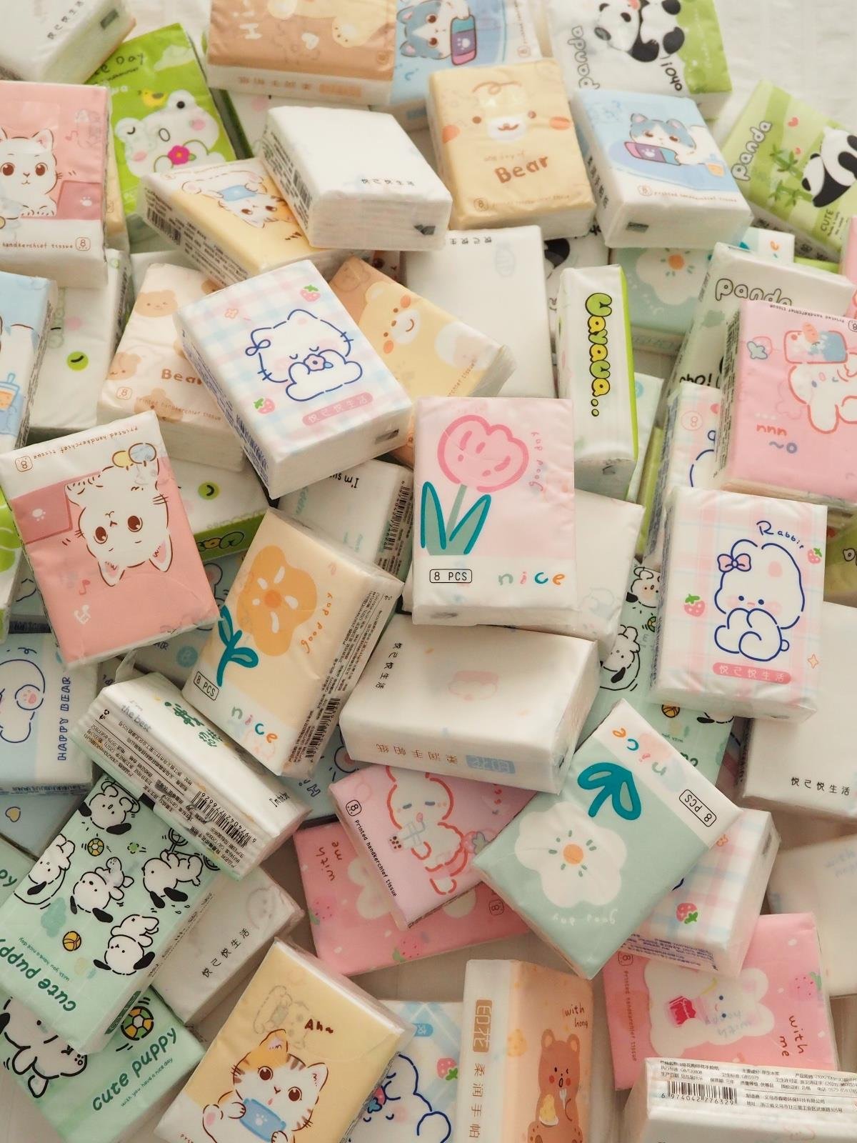 Kawaii Cat Desenli Peçete 9lu Paket