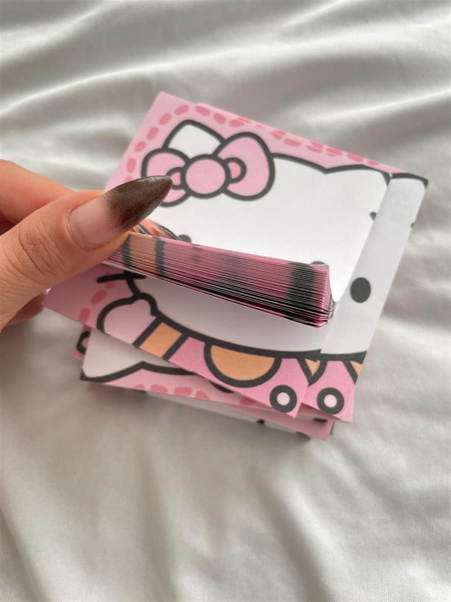 Kawaii Cat Memo Pad Kare Not Defteri