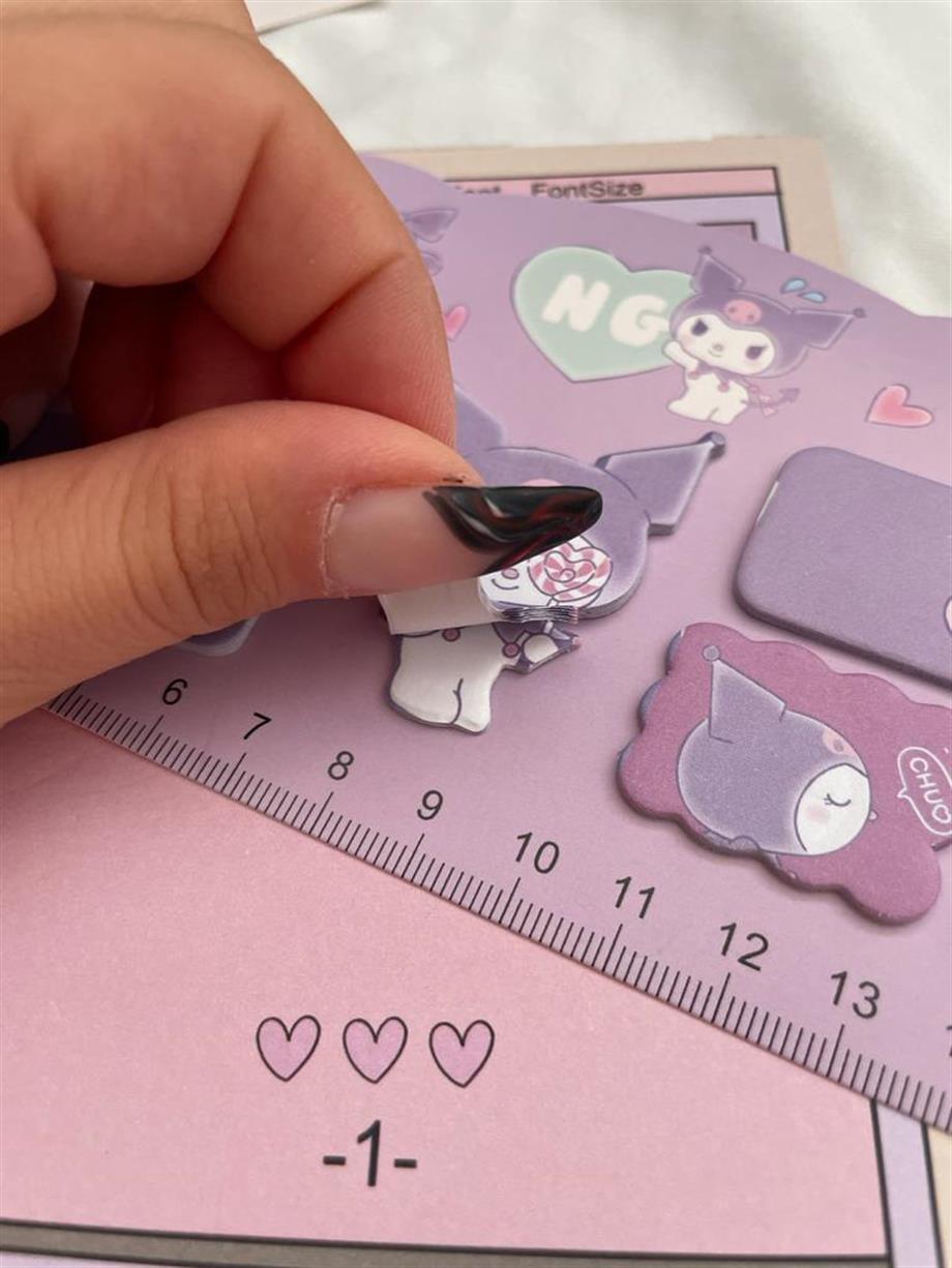 Kawaii Cetvel Detaylı Yapışkanlı Postit Seti