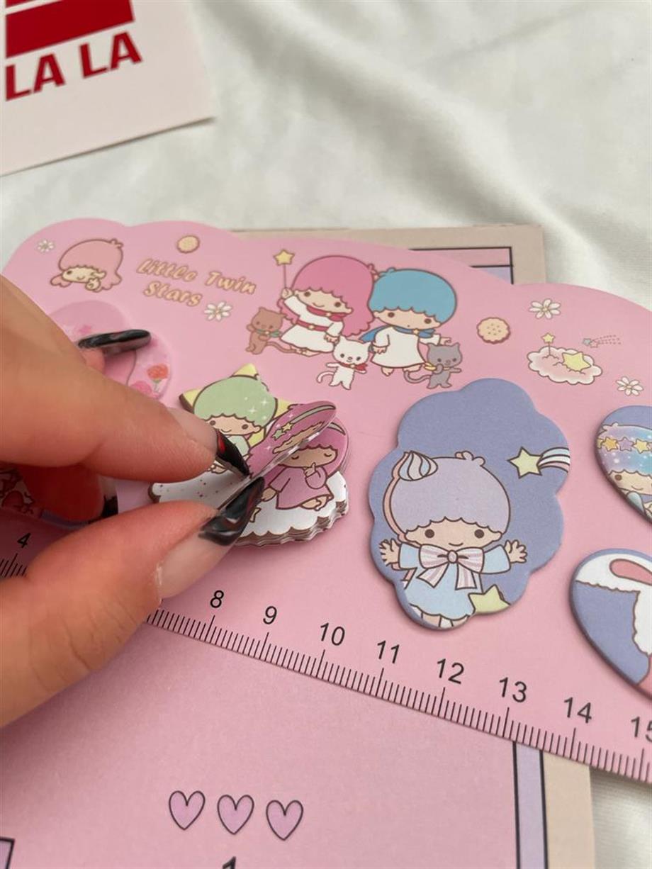 Kawaii Cetvel Detaylı Yapışkanlı Postit Seti