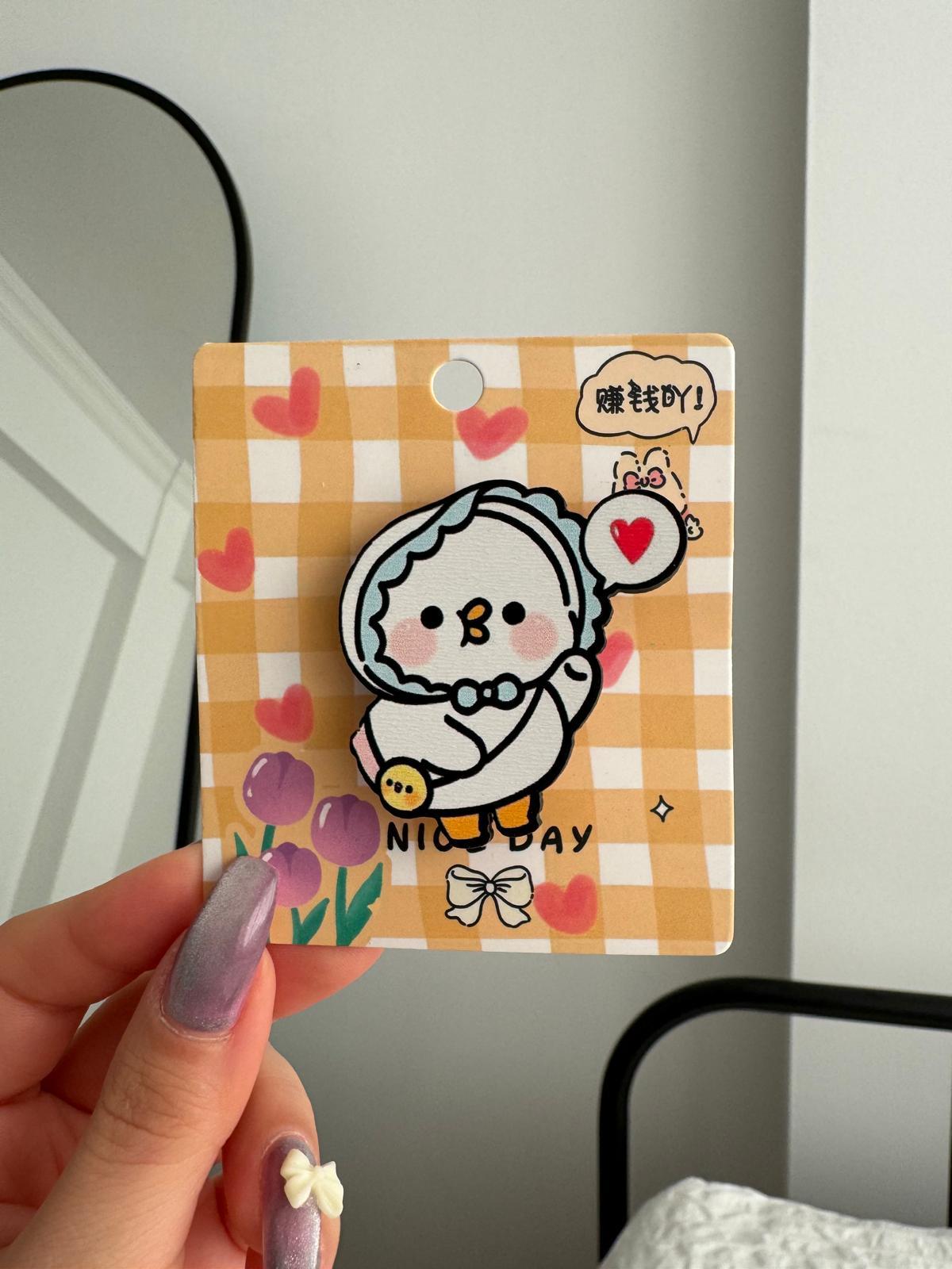 Kawaii Couple 6lı Ahşap Rozet Seti
