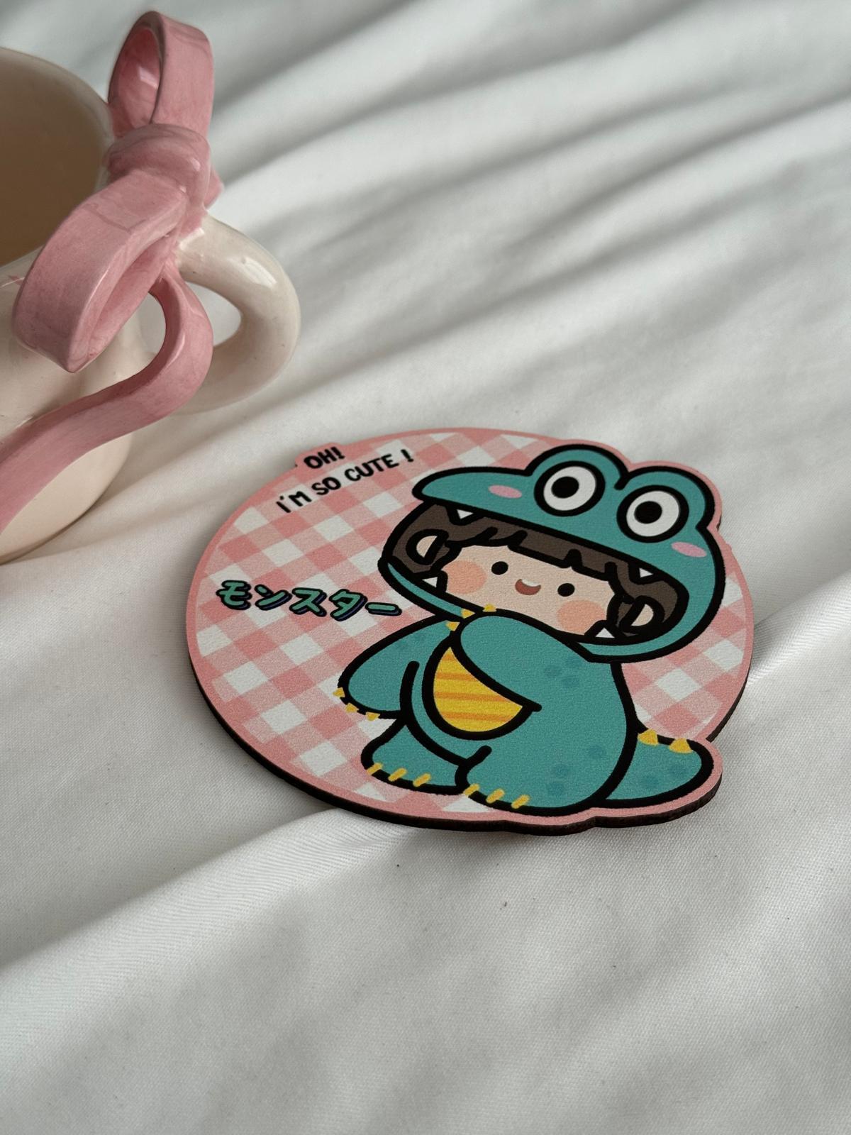 Kawaii Frog Girl Bardak Altlığı