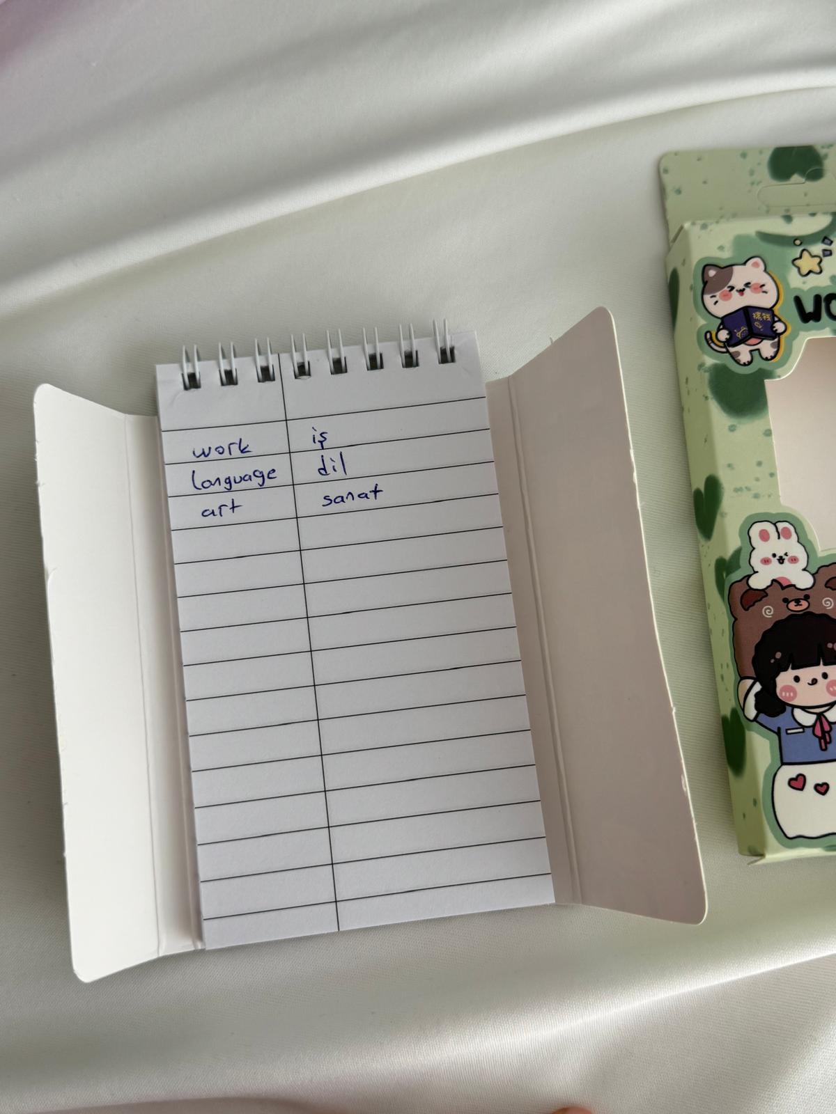 Kawaii Girl Word Book / Kelime Çalışma Defteri