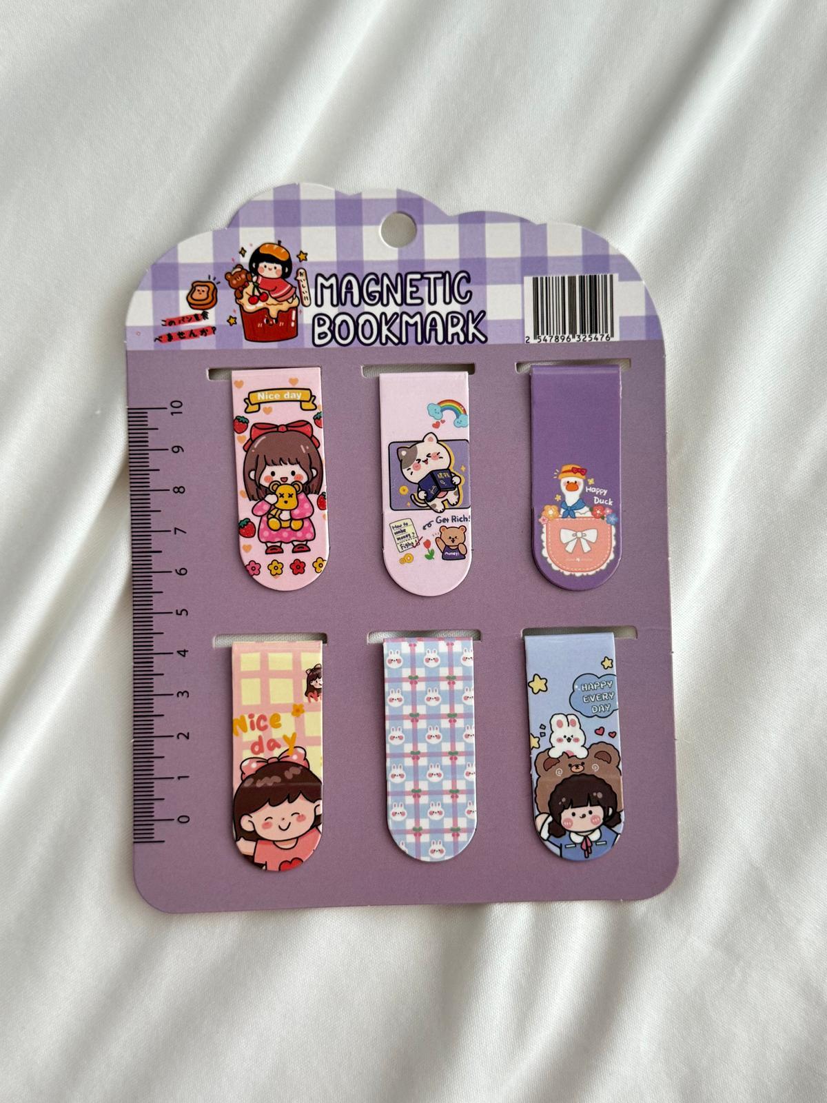 Kawaii Magnetic Bookmark / Kitap Ayracı 6lı Set