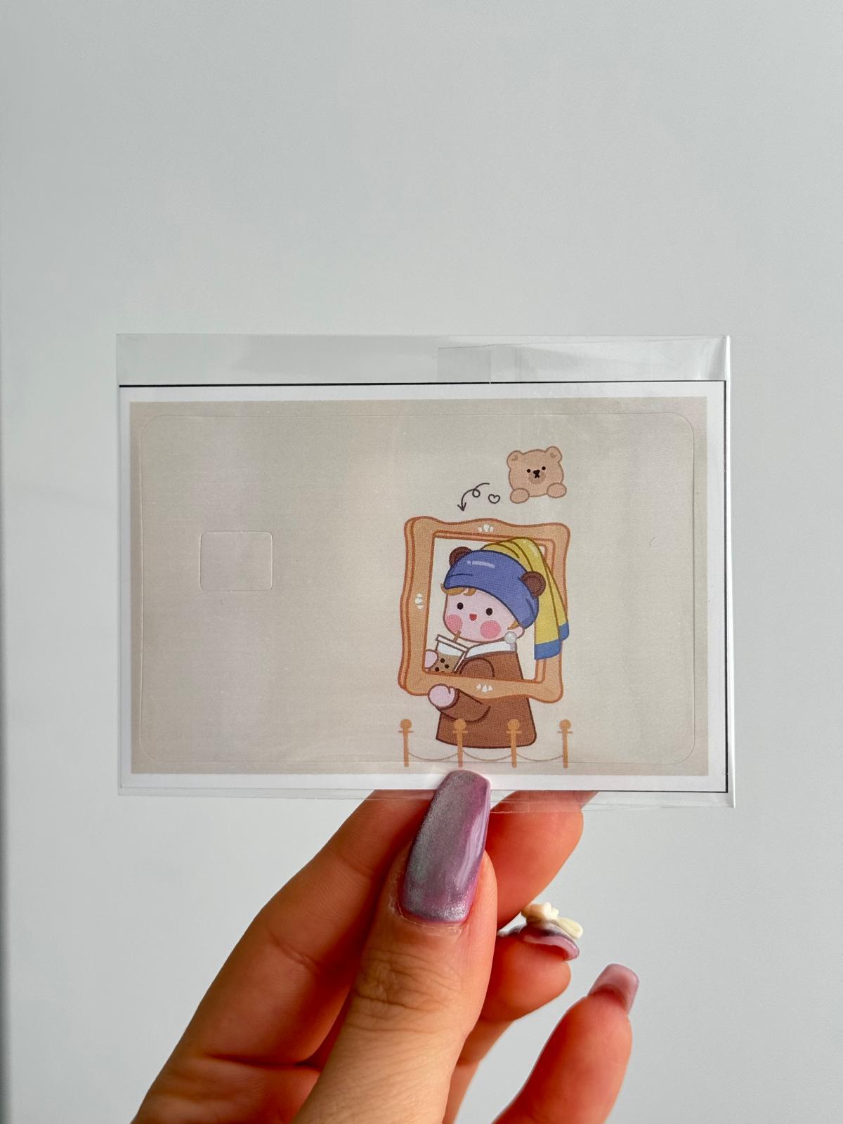 Kawaii Mona Lisa Kart Kaplama Sticker