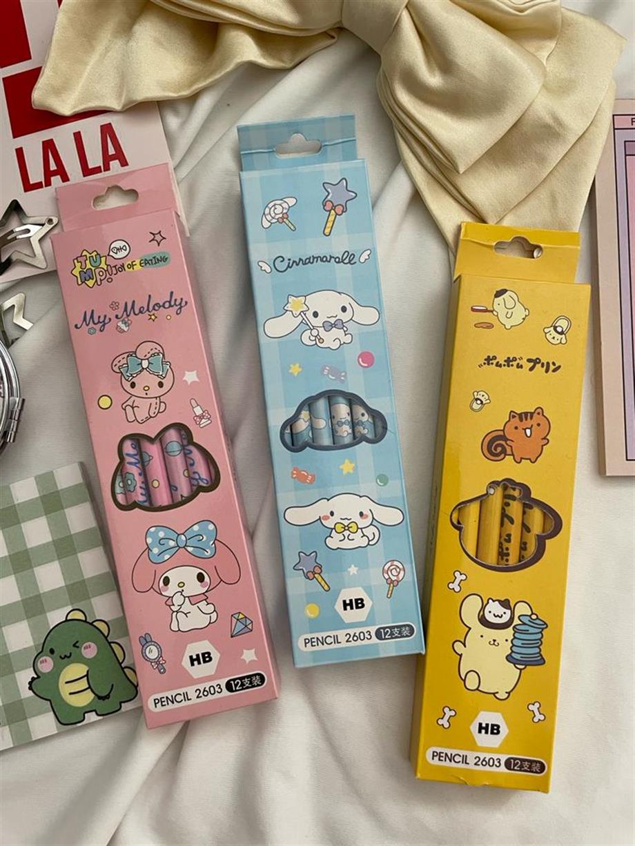 Kawaii Pink Bunny 12li Kurşun Kalem Seti