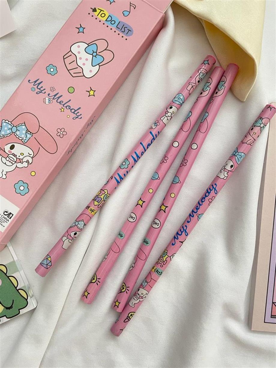 Kawaii Pink Bunny 12li Kurşun Kalem Seti