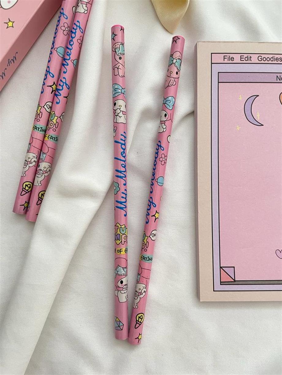 Kawaii Pink Bunny 12li Kurşun Kalem Seti