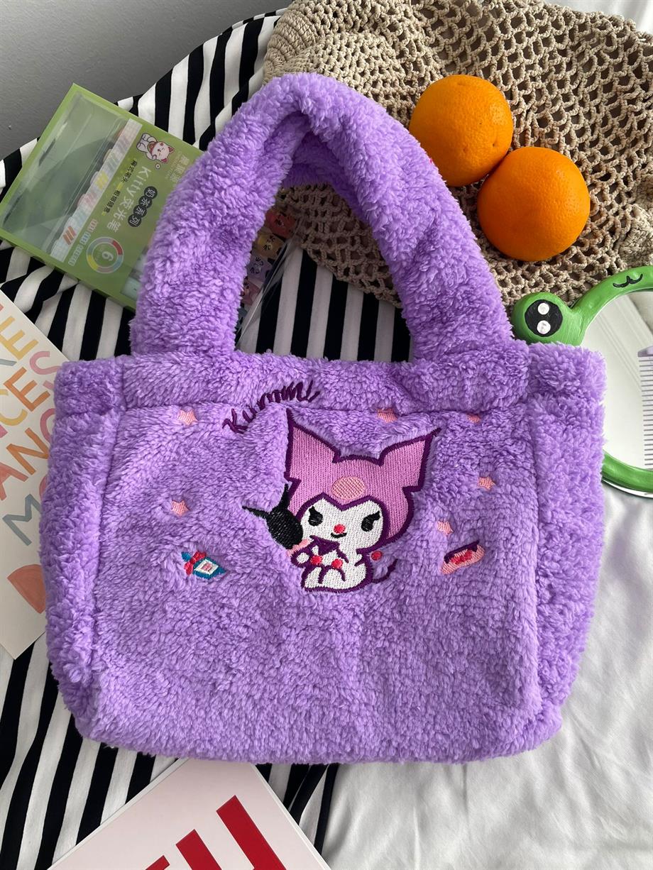 Kawaii Purple Rabbit Peluş Çanta