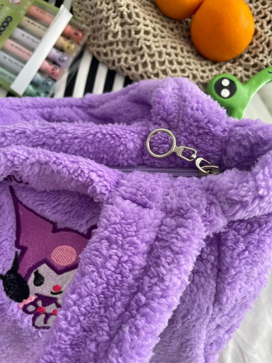 Kawaii Purple Rabbit Peluş Çanta