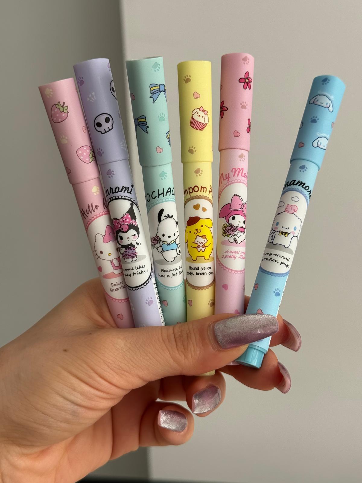 Kawaii Tasarımlı 6lı İşaretleme Kalemi