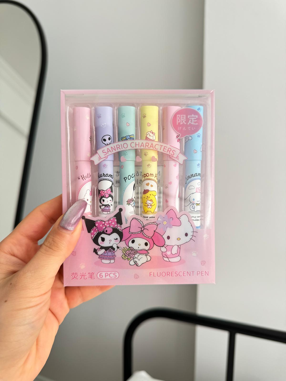 Kawaii Tasarımlı 6lı İşaretleme Kalemi