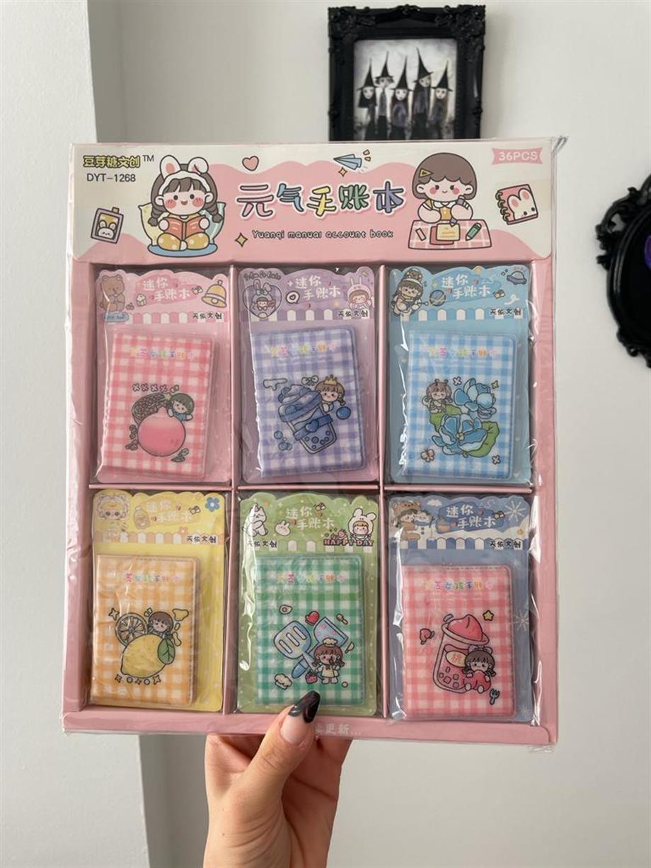 Kawaii Tasarımlı Mini Renkli Cep Defteri