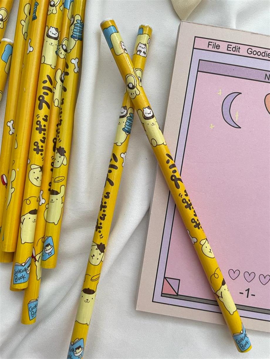 Kawaii Yellow Dog 12li Kurşun Kalem Seti