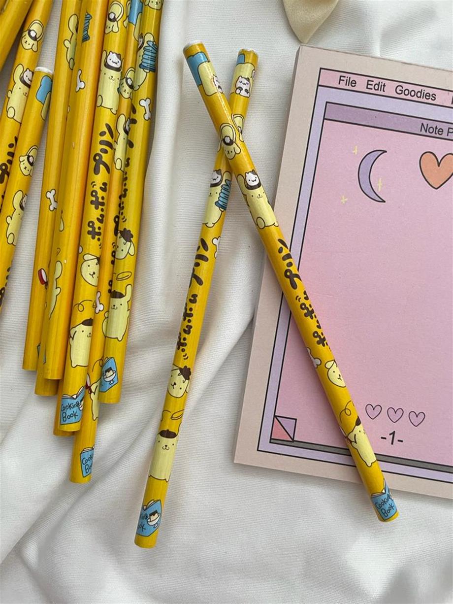 Kawaii Yellow Dog 12li Kurşun Kalem Seti