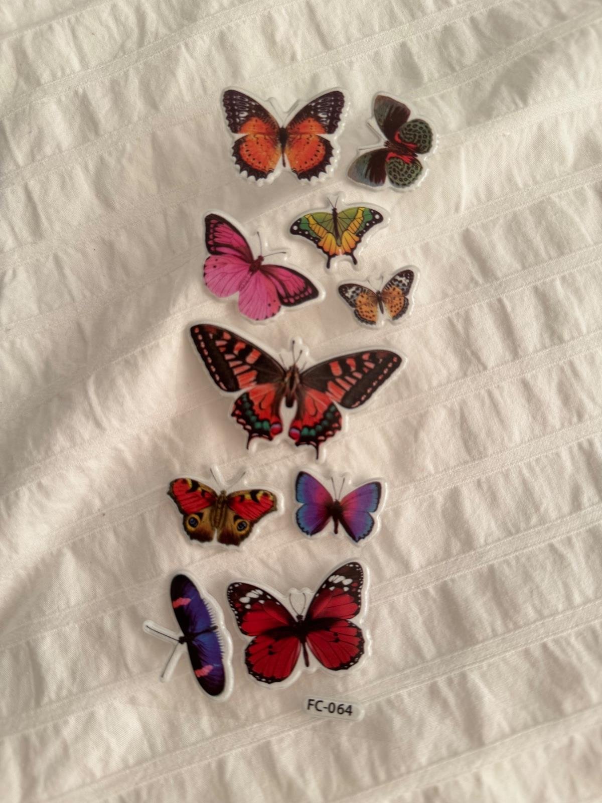 Kelebek 2 Kabartmalı Sticker Set