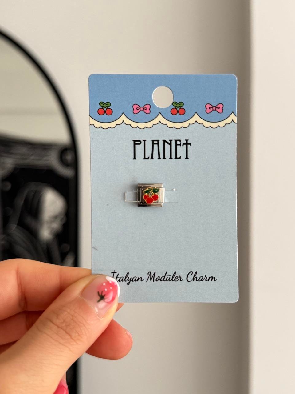 Kiraz Kartlı İtalyan Charm