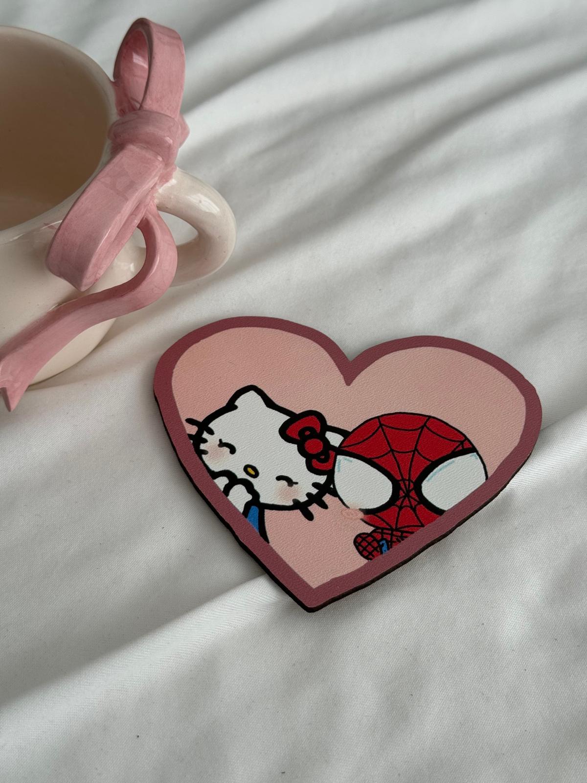 Kitty Spiderman Bardak Altlığı
