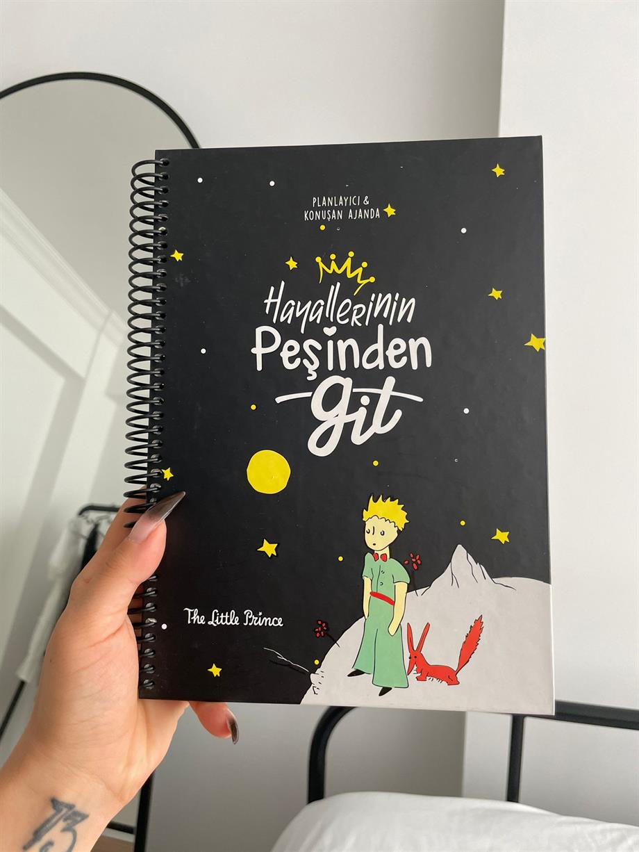 Küçük Prens Siyah Motivasyon Planlayıcı Ajanda