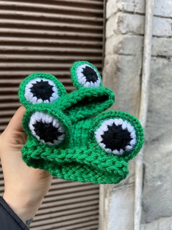 Kurbağa Eldiven I Handmade