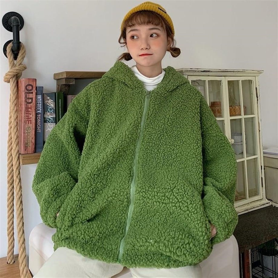 Kurbağa Peluş Oversize Hırka