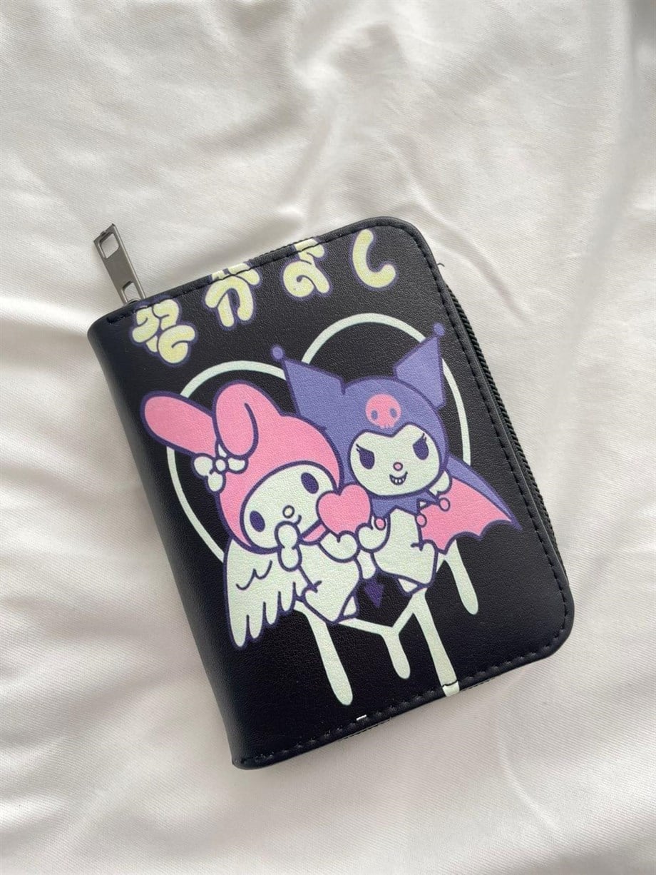 Kuromi And Melody Siyah Cüzdan