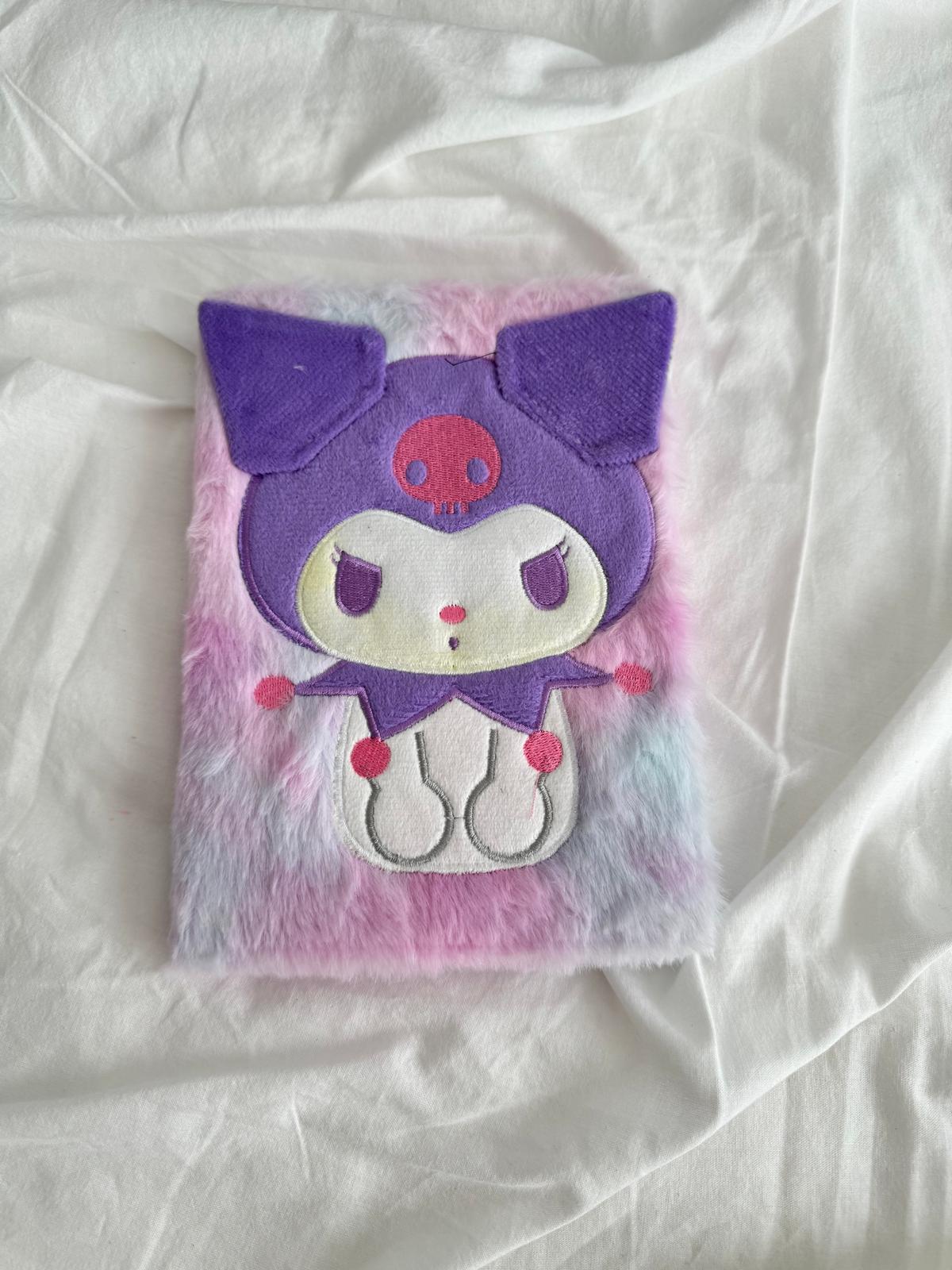 Kuromi Batik Peluş Çizgili Defter