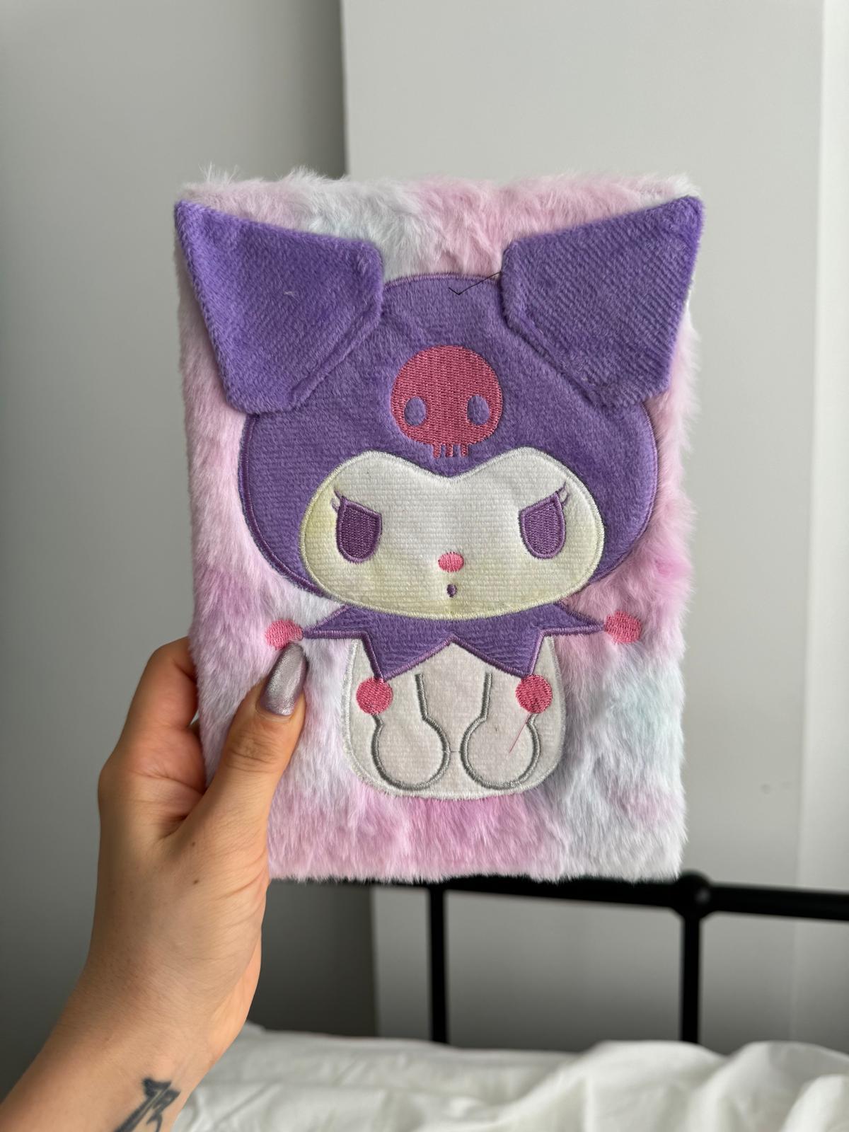 Kuromi Batik Peluş Çizgili Defter