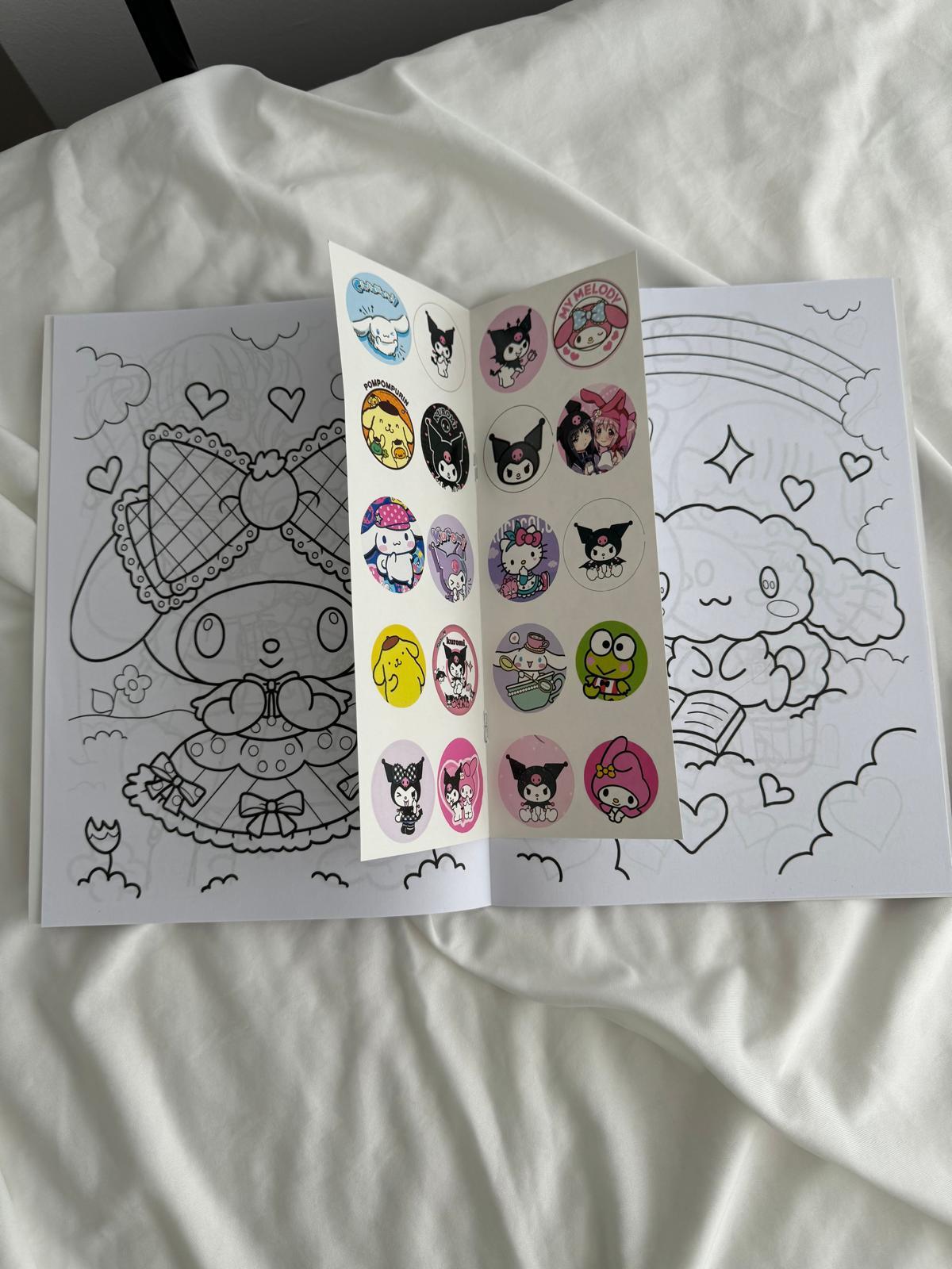 Kuromi Boyama Kitabı Sticker Hediyeli