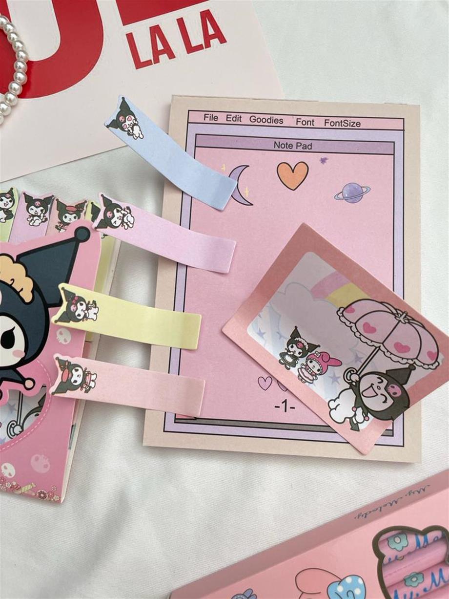 Kuromi Kapaklı Stick Postit Seti