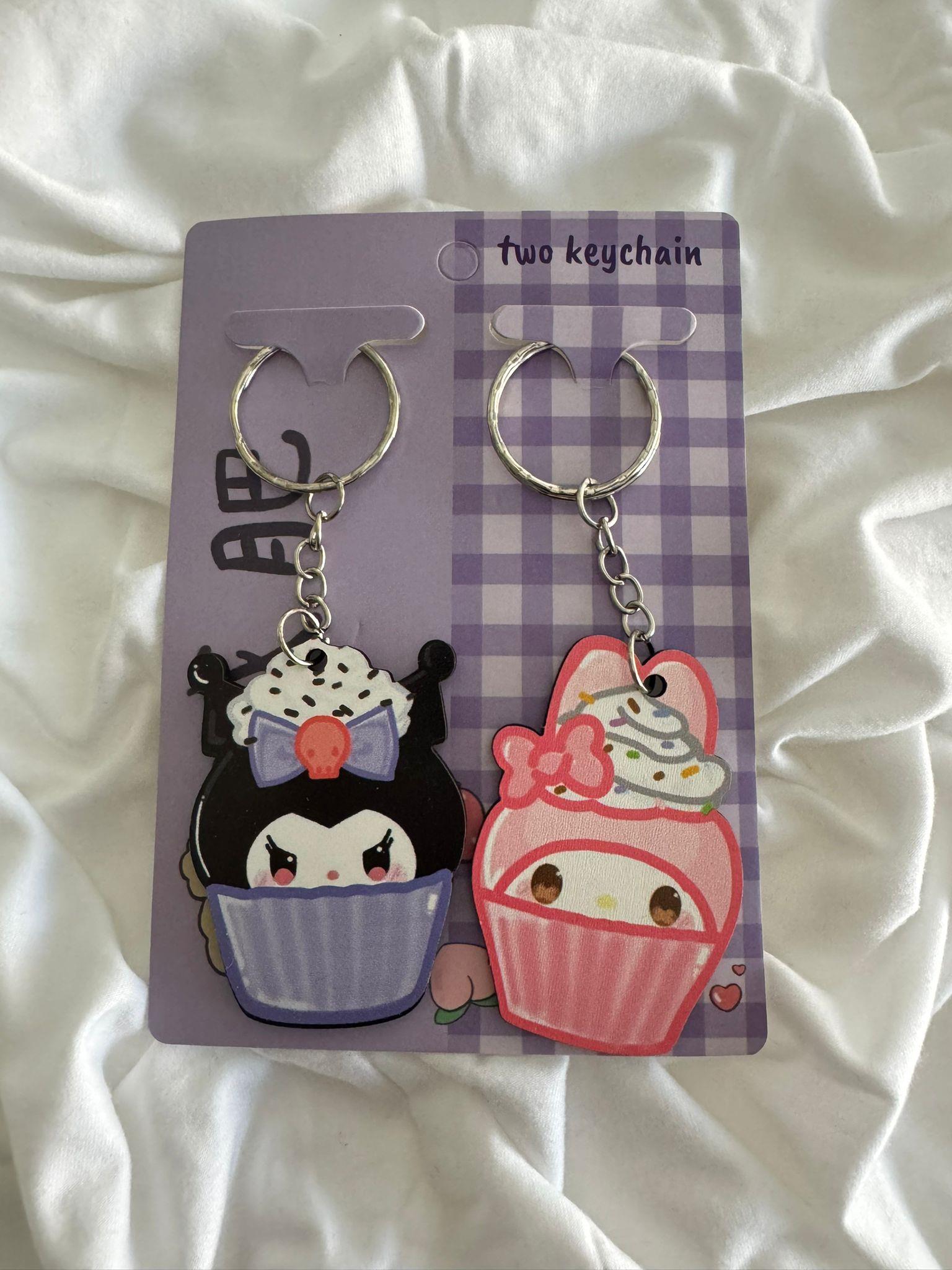 Kuromi Melody Cupcake 2li Anahtarlık