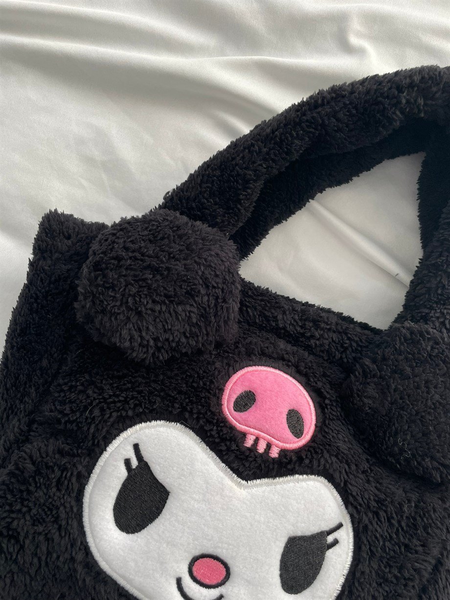 Kuromi Peluş Çanta Siyah