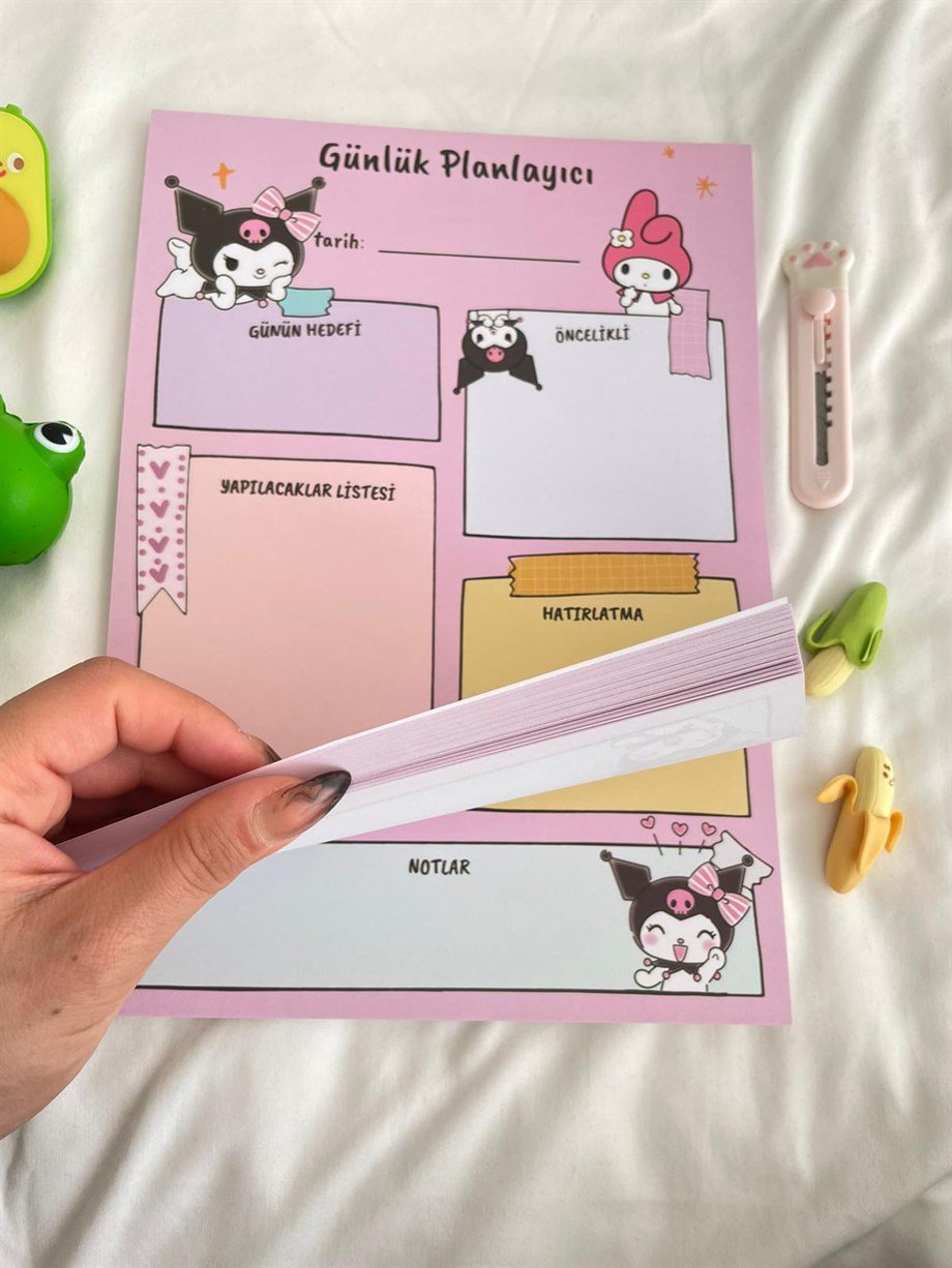 Kuromi ve Melody  A4 Günlük planlayıcı