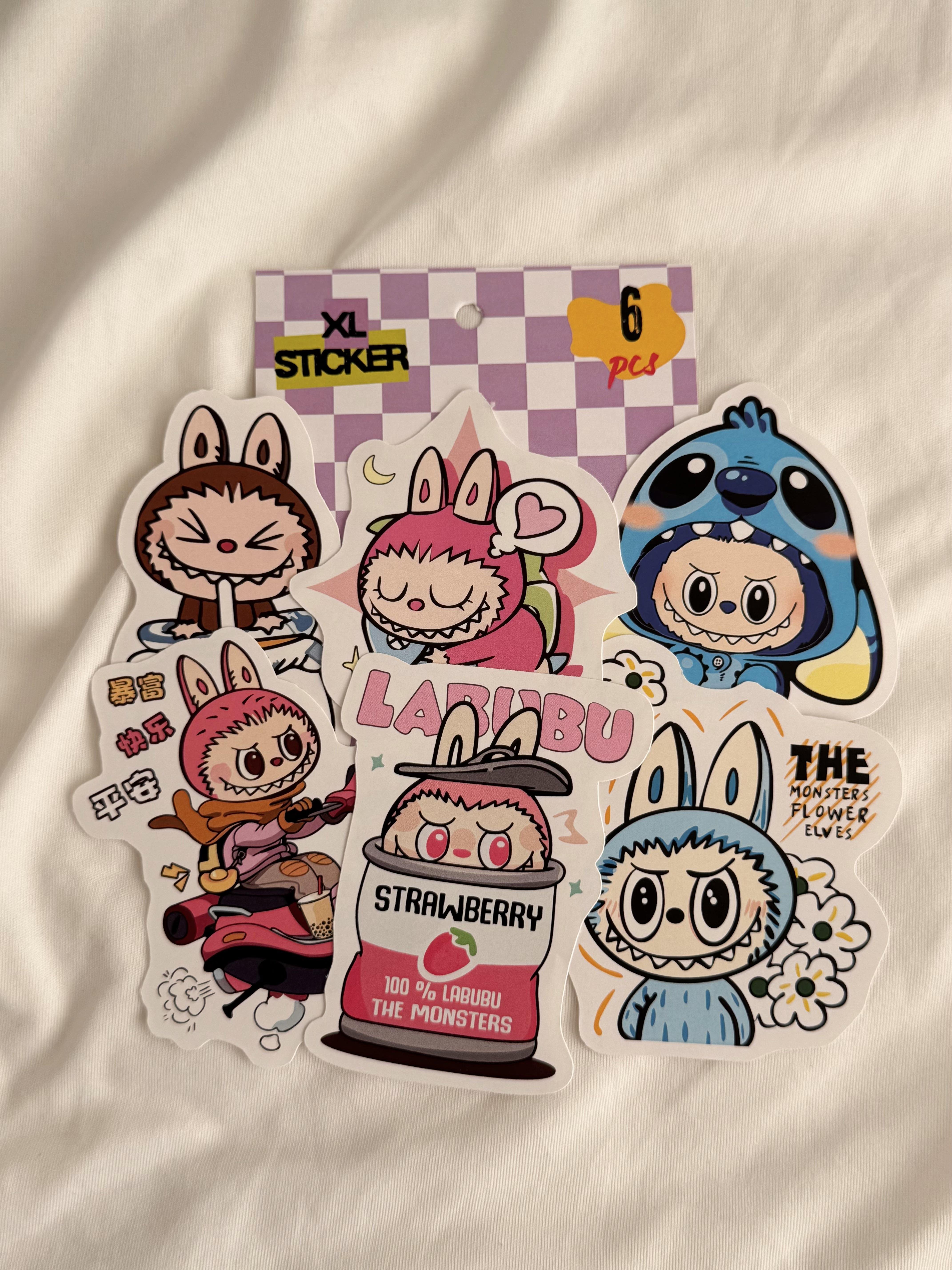 Labubu 6 Parça XL Sticker