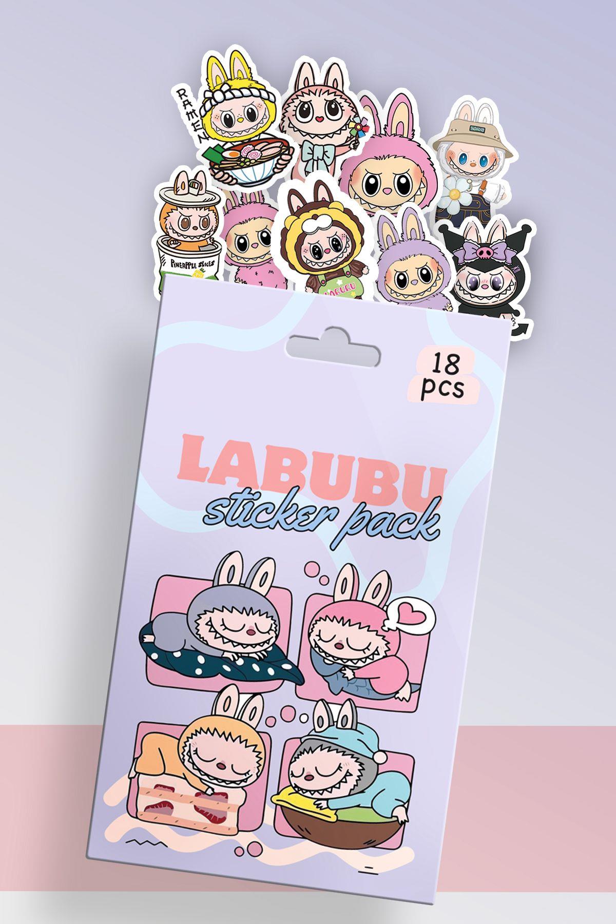 Labubu Kutulu Sticker Set 18'li
