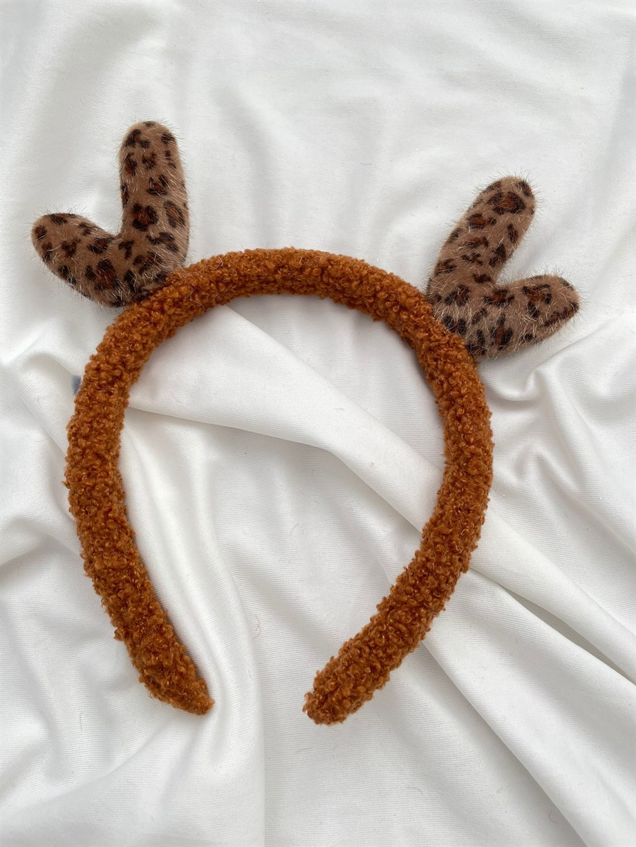 Leoparlı Geyik Boynuzu Taç