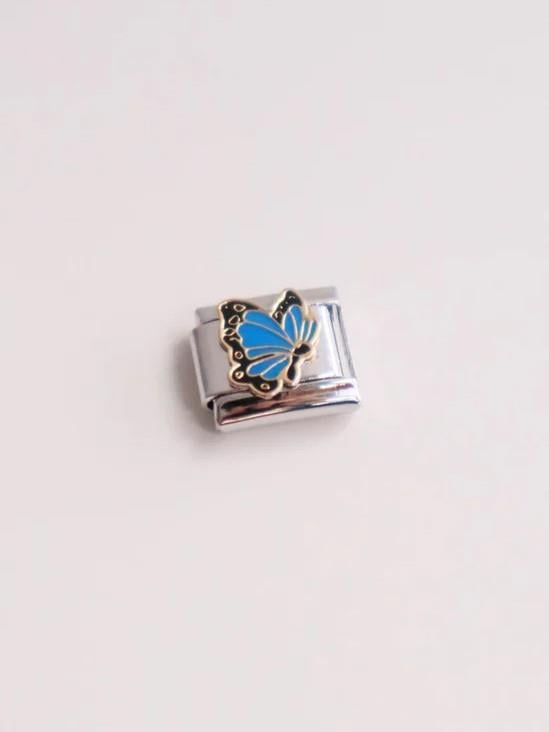 Light Blue Butterfly İtalyan Charm
