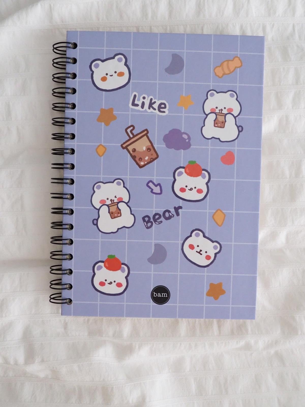 Like Bear Tasarımlı Spiralli Defter