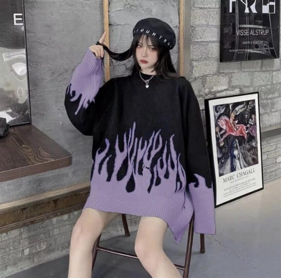 Lila Flame Oversize Kazak