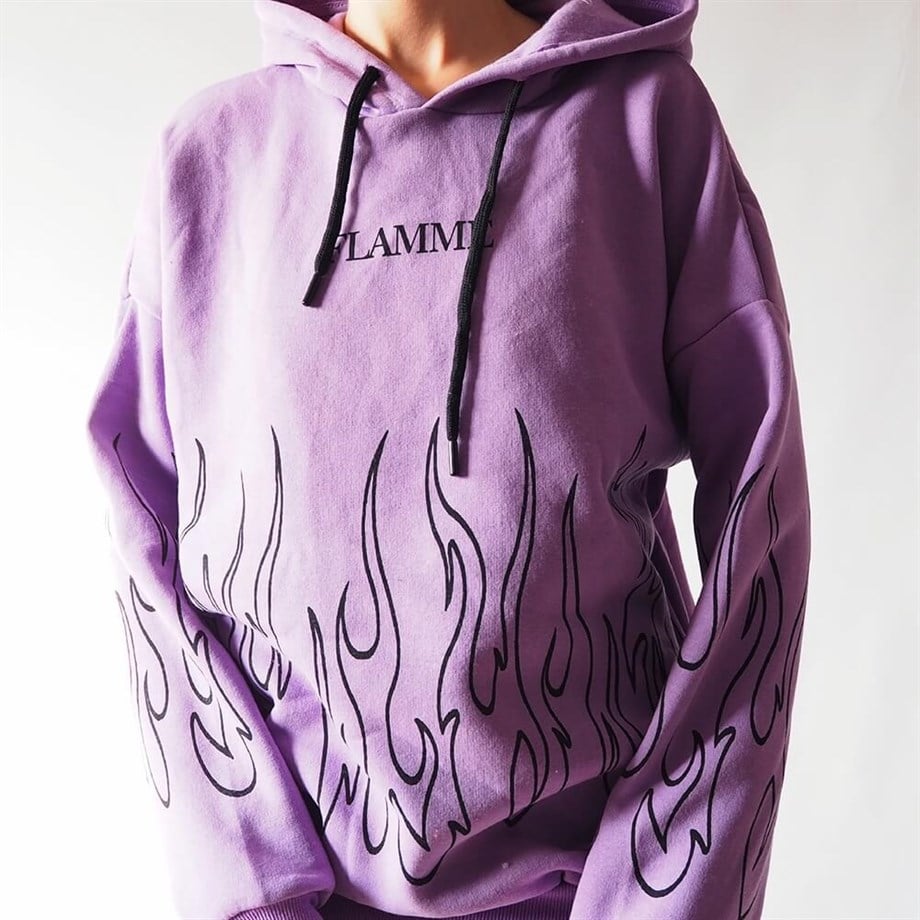 Lila Flamme Unisex Sweatshirt