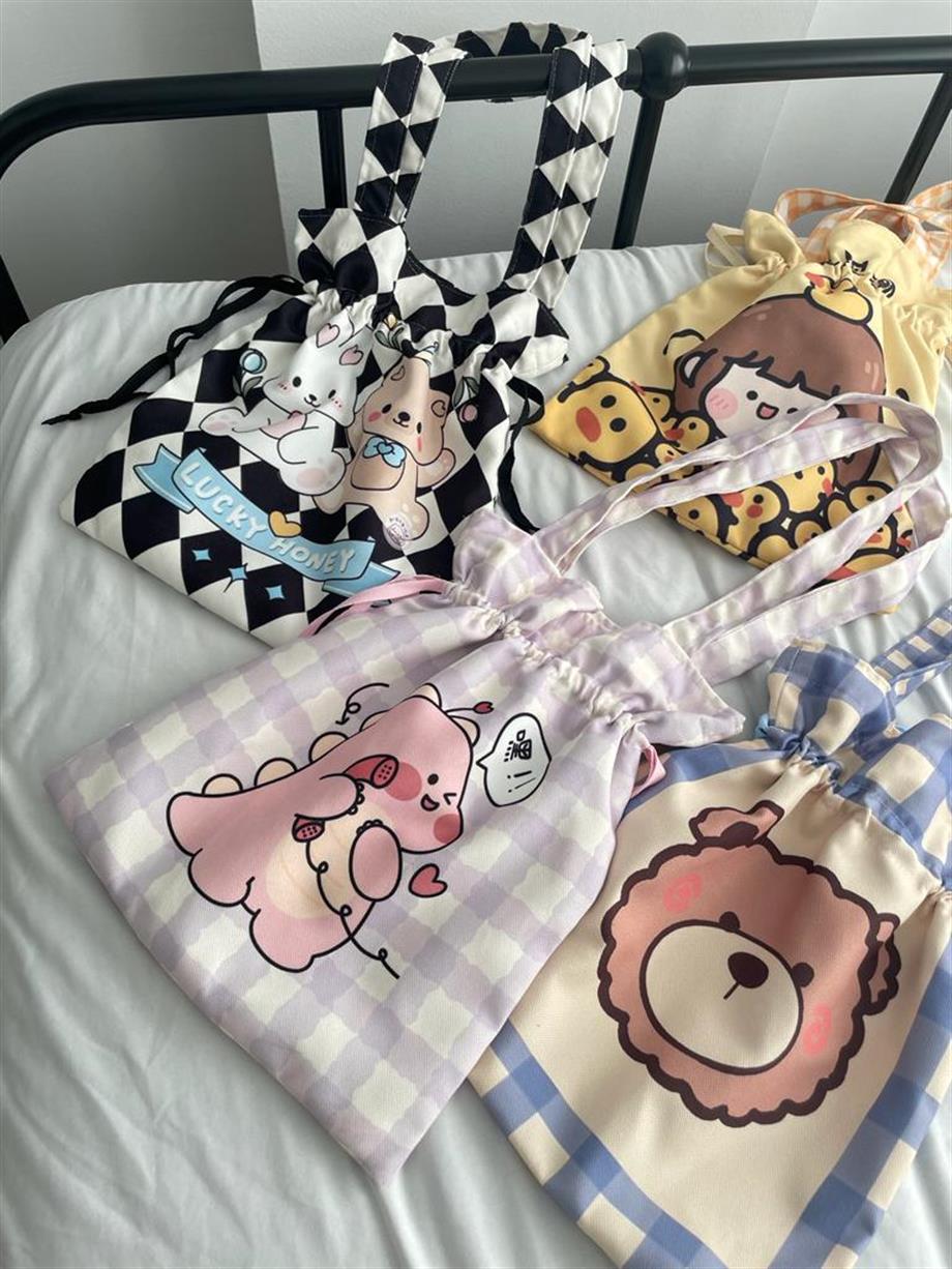 Lucky Honey Büzgülü Bez Çanta