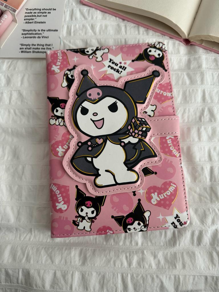 Magnetic Kapaklı Puffy Kuromi Book Defter - You All Rock